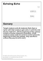 Echoing Echo — Unknown Event UW11