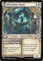 Escudeiro da Chama Argêntea // Em Alerta — Throne of Eldraine 279