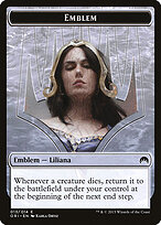 Liliana, Defiant Necromancer Emblem — Magic Origins Tokens 13