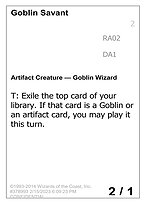 Goblin Savant — Unknown Event RA02a