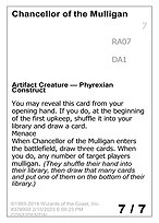 Chancellor of the Mulligan — Unknown Event RA07b