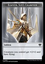Elspeth, Sun's Champion Emblem — Commander Masters Tokens 80