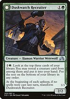 Recrutador de Vigia do Crepúsculo // Uivador da Krallenhorde — Shadows over Innistrad 203