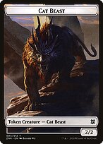 Cat Beast — Zendikar Rising Tokens 3