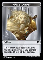 Ajani Steadfast Emblem — Commander Masters Tokens 77