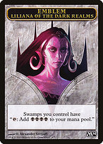 Liliana of the Dark Realms Emblem — Magic 2014 Tokens 12