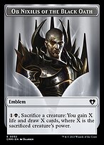 Ob Nixilis of the Black Oath Emblem — Commander Masters Tokens 52