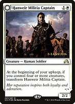 Capitã de Milícia de Hanweir // Líder de Culto de Oestevale — Shadows over Innistrad Promos 21s