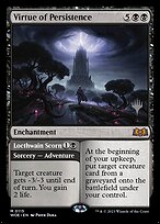 Virtude da Persistência // Escárnio de Locthwain — Wilds of Eldraine Promos 115p