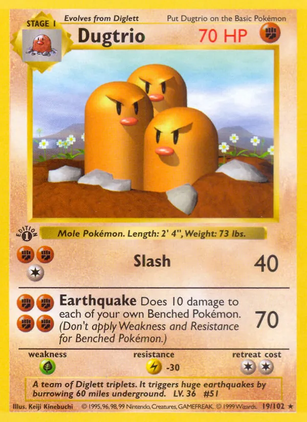 Dugtrio — Coleção Básica 19
