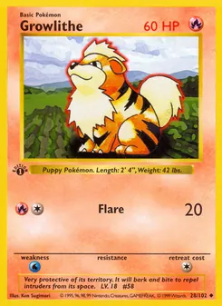 Growlithe — Coleção Básica 28