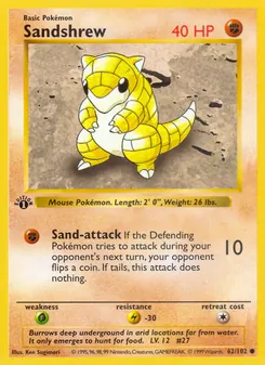 Sandshrew — Coleção Básica 62