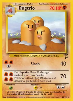 Dugtrio — Base Set 2 23
