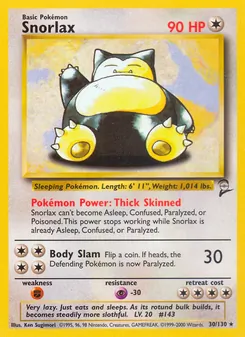 Snorlax — Base Set 2 30