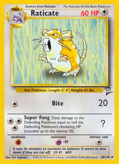 Raticate — Base Set 2 58