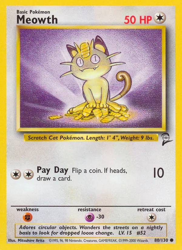 Meowth — Base Set 2 80