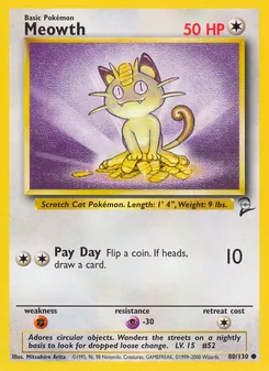 Meowth — Base Set 2 80