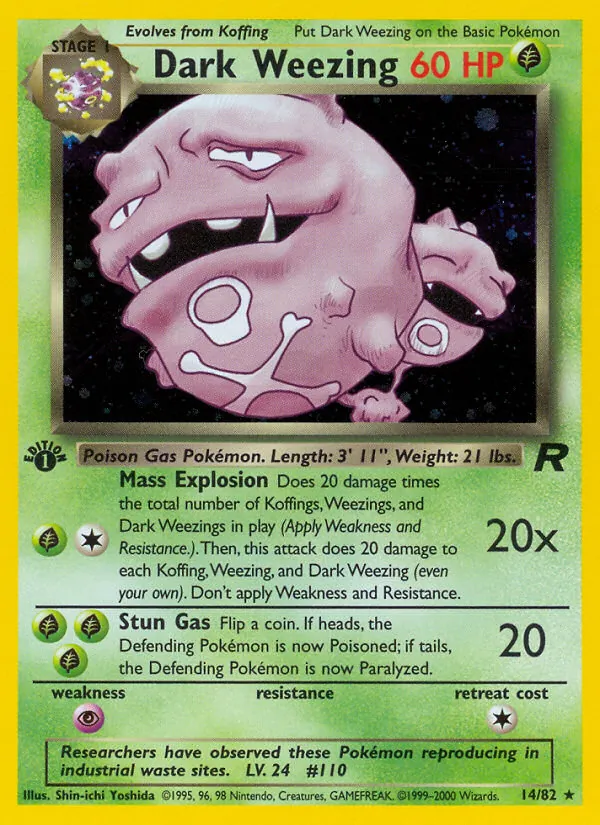 Dark Weezing — Team Rocket 14