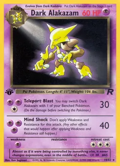 Dark Alakazam — Team Rocket 18