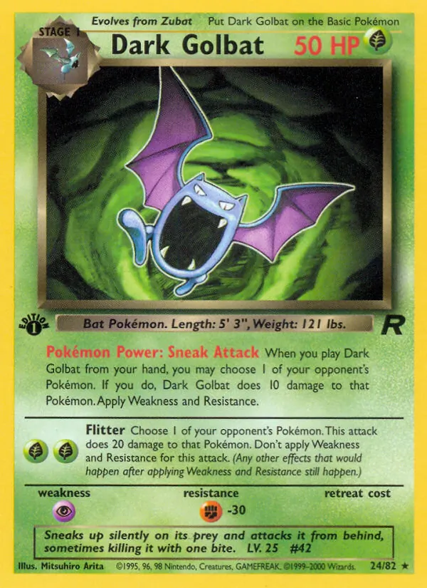 Dark Golbat — Team Rocket 24