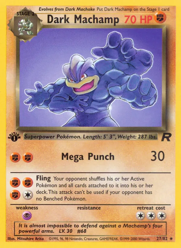 Dark Machamp — Team Rocket 27