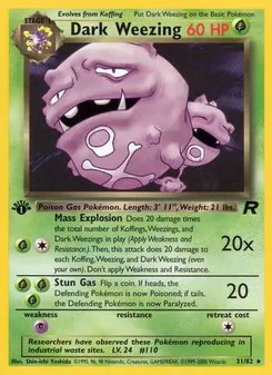 Dark Weezing — Team Rocket 31