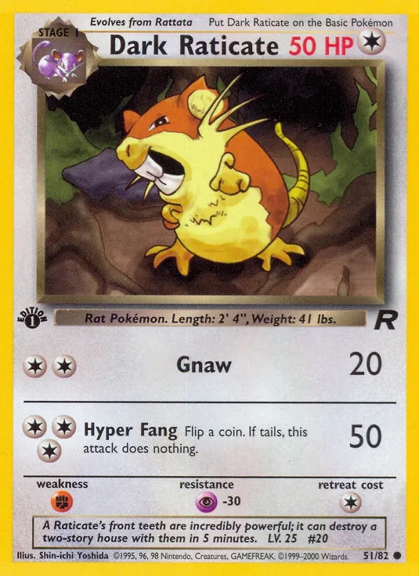Dark Raticate — Team Rocket 51