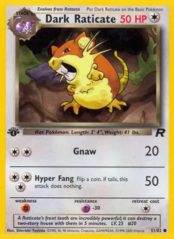 Dark Raticate — Team Rocket 51