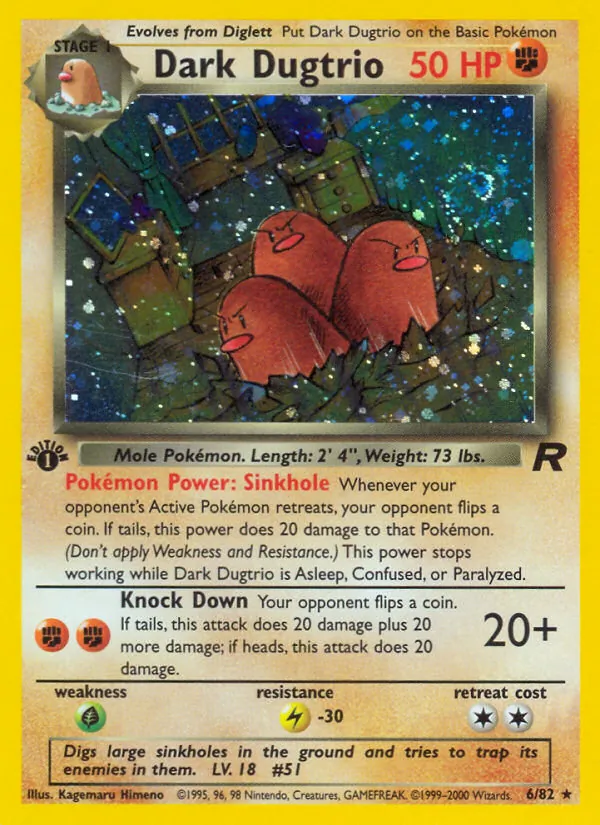 Dark Dugtrio — Team Rocket 6