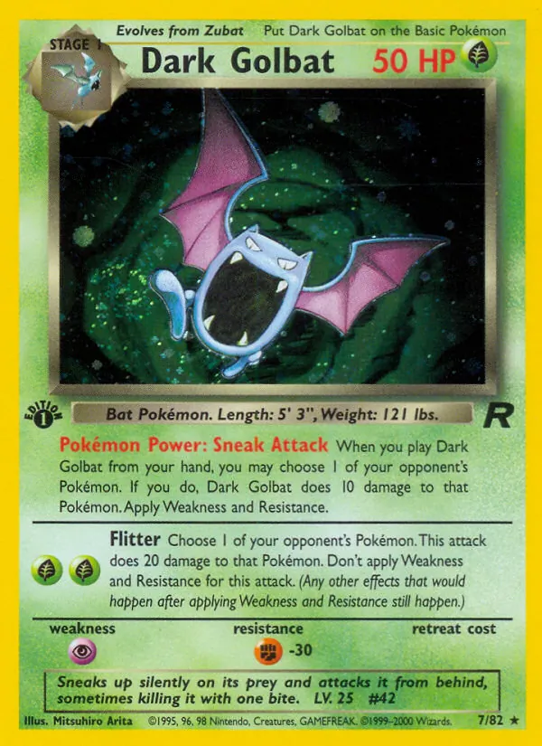 Dark Golbat — Team Rocket 7