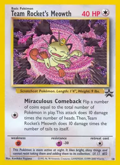 Team Rocket's Meowth — Wizards Black Star Promos 18