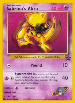 Sabrina's Abra — Wizards Black Star Promos 19