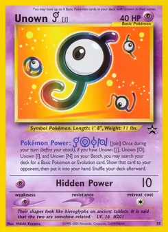 Unown [J] — Wizards Black Star Promos 38