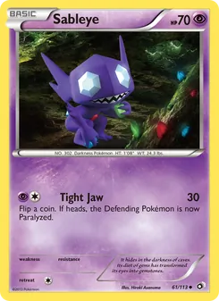 Sableye — Tesouros Lendários 61