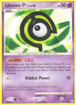 Unown C — Diamante & Pérola 67