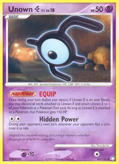 Unown E — Tesouros Misteriosos 65