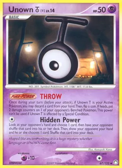 Unown T — Tesouros Misteriosos 67