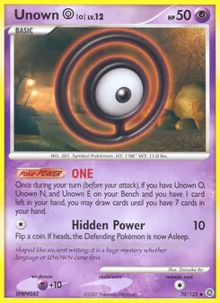 Unown O — Maravilhas Secretas 70