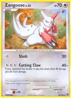 Zangoose — Great Encounters 59