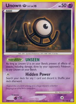 Unown U — Legends Awakened 78