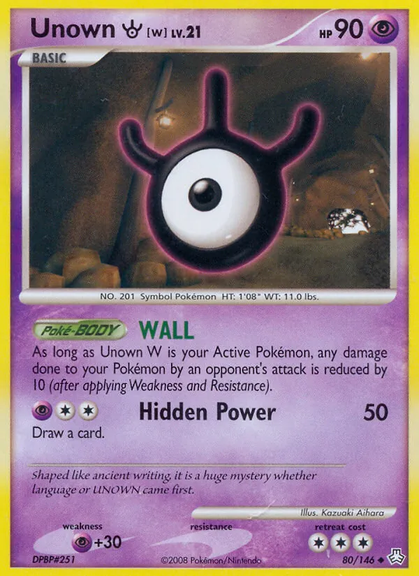 Unown W — Legends Awakened 80