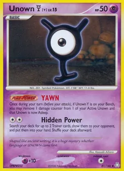 Unown Y — Legends Awakened 81