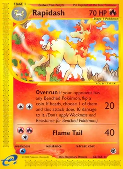 Rapidash — Expedition Base Set 62