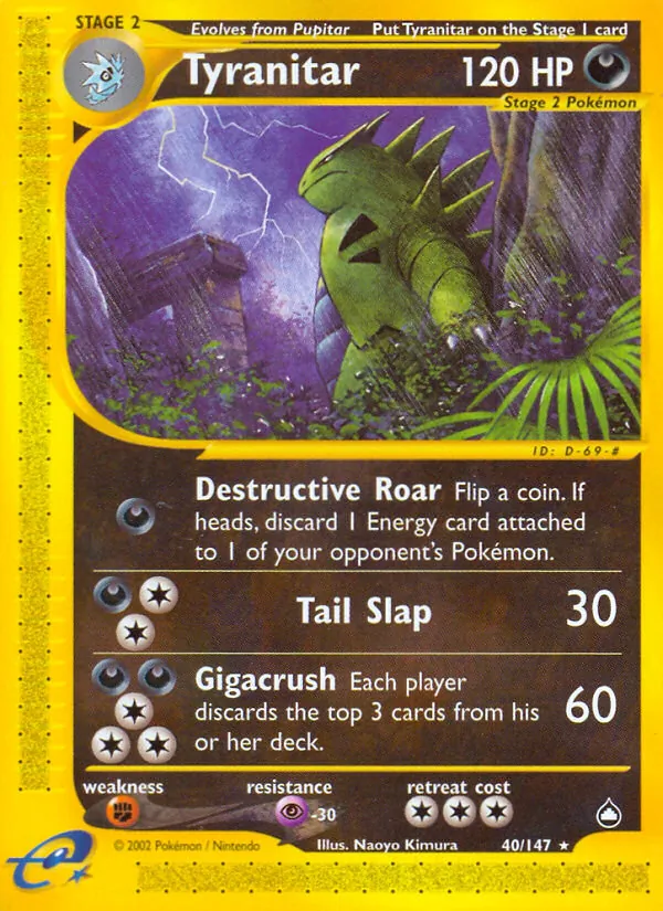 Tyranitar — Aquapolis 40
