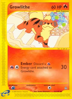 Growlithe — Aquapolis 51