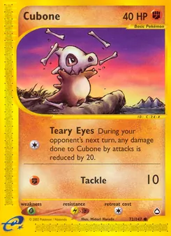 Cubone — Aquapolis 72