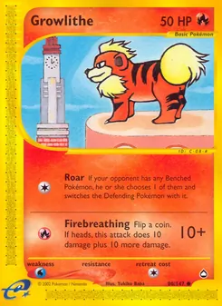 Growlithe — Aquapolis 80