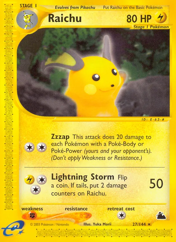 Raichu — Skyridge 27