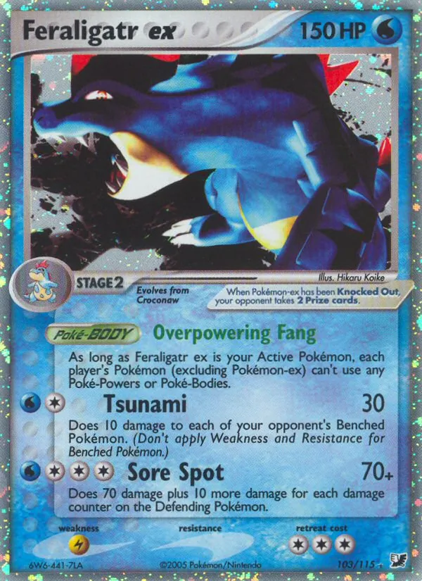 Feraligatr ex — EX Forças Ocultas 103
