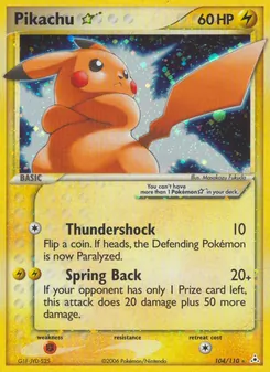 Pikachu Star — Holon Phantoms 104